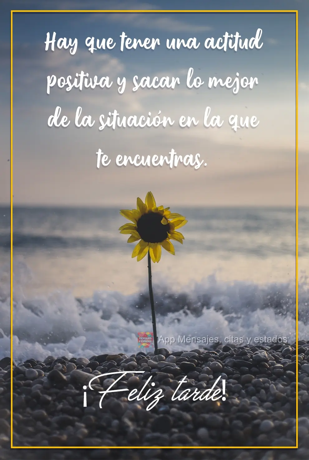 Você tem que ter uma atitude positiva e tirar o melhor da situação na qual se encontra. Boa Tarde!