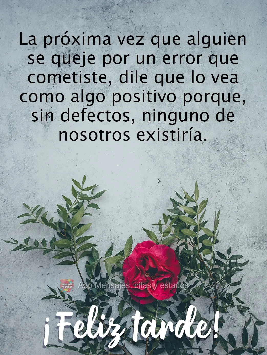 La próxima vez que alguien se queje por un error que cometiste, dile que lo vea como algo positivo porque, sin defectos, ninguno de nosotros existiría....