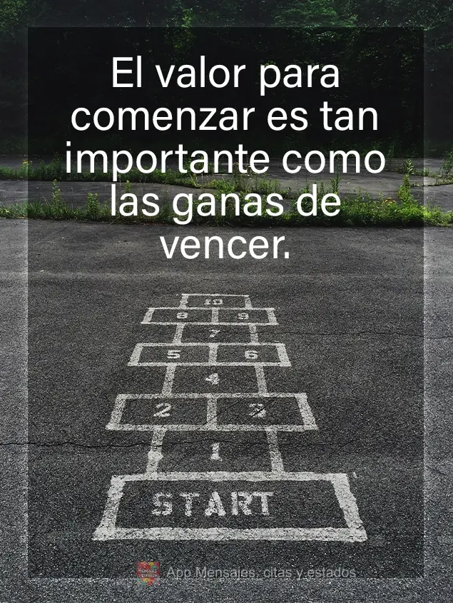 El valor para comenzar es tan importante como las ganas de vencer.