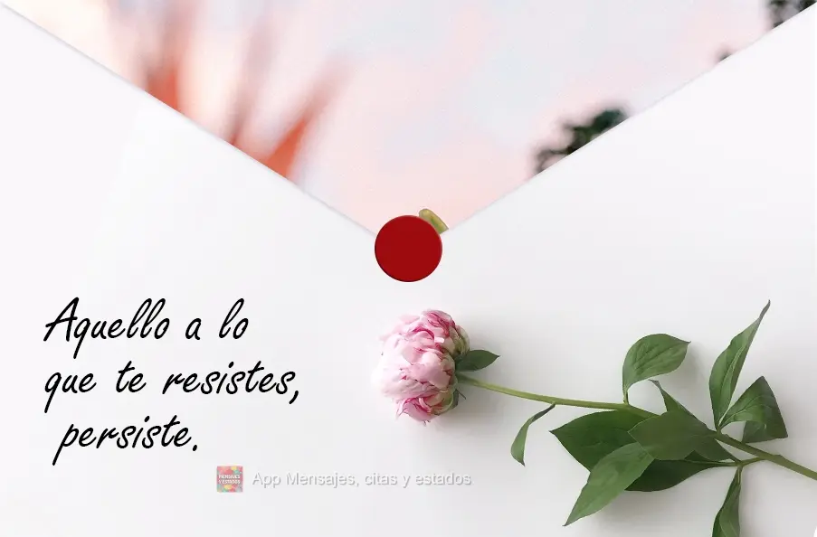 Aquilo que você resiste, persiste!