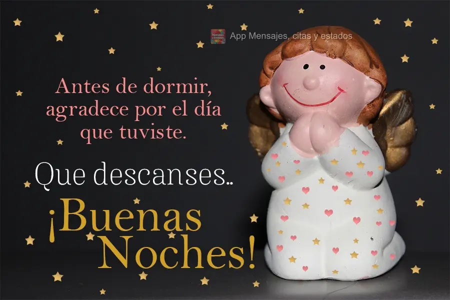 Antes de dormir seja grato pelo seu dia. Descanse bem. Boa Noite!