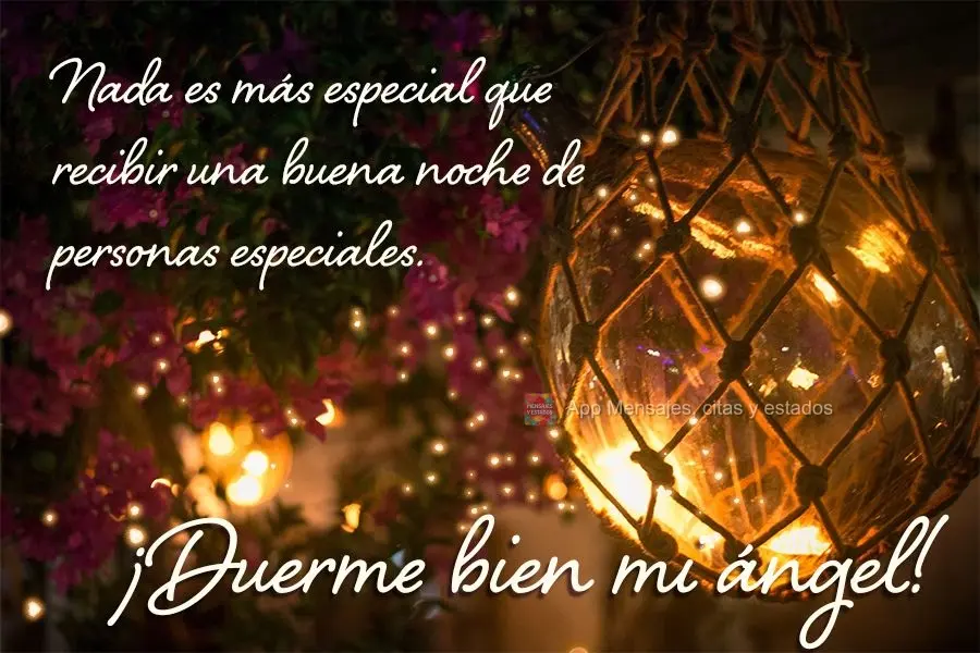 Nada é mais especial do que receber um Boa Noite de pessoas especiais.  Durma Bem Anjo meu!