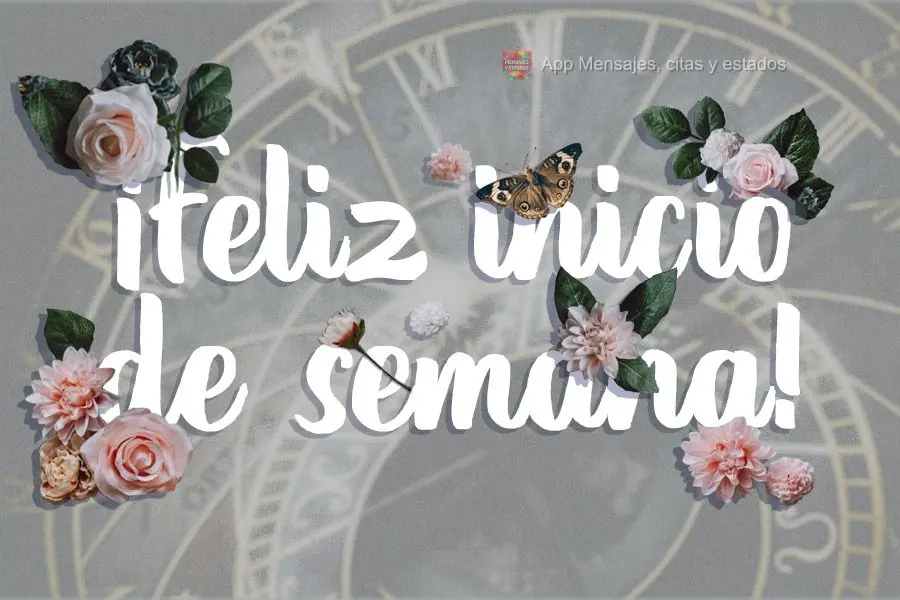 Bom começo de semana!