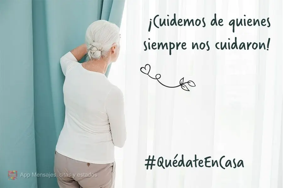 Vamos cuidar de quem sempre cuidou de nós! 
 #fqueemcasa
