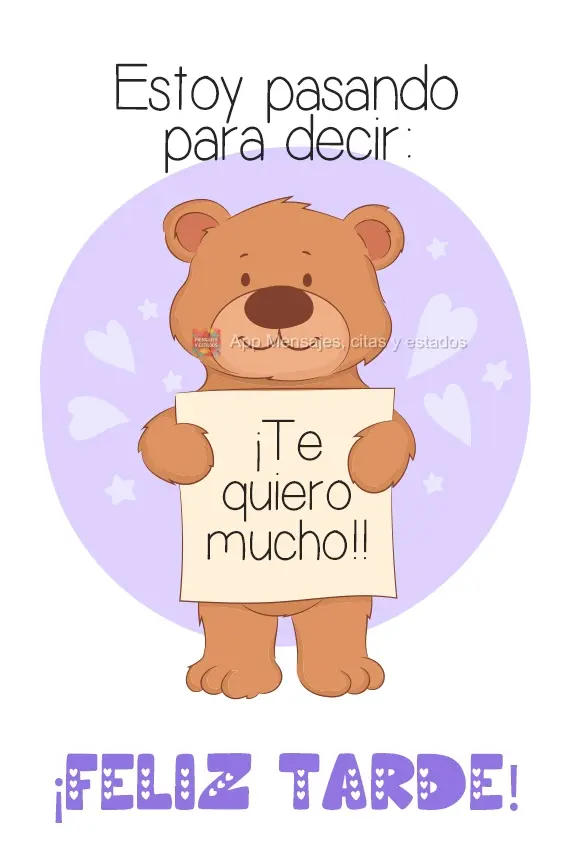 Passando pra dizer: Gosto muito de você!  Boa Tarde!