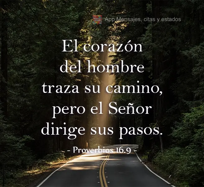 O coração do homem traça o seu caminho, mas o Senhor lhe dirige os passos. 
 Provérbios 16.9