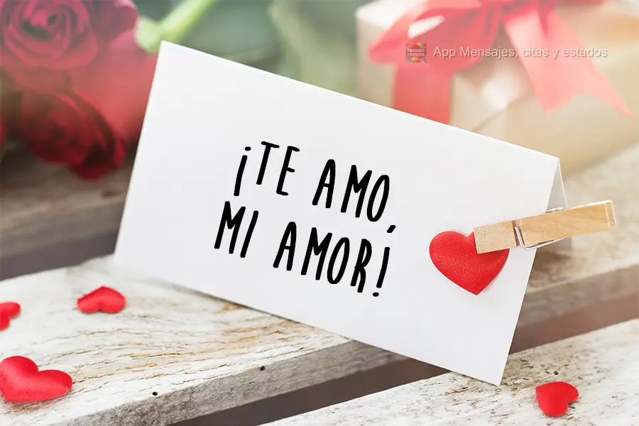 ¡Te amo, mi amor!
