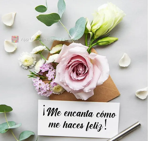 ¡Me encanta cómo me haces feliz!