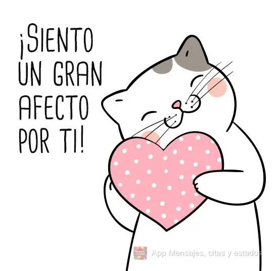 Sinto um carinho enorme por você!
