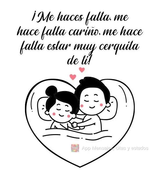 Estou carente de você, carente de carinho, carente de ficar com você bem agarradinho!
