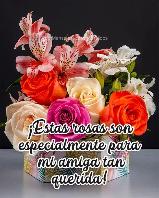 ¡Estas rosas son especialmente para mi amiga tan querida!