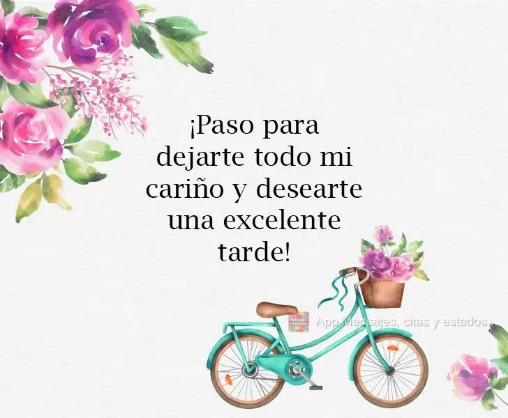 Passando para deixar todo o meu carinho e uma excelente tarde para você!
