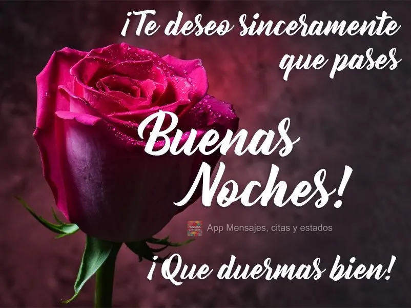 Meu mais sincero Boa Noite! Para que você durma bem!
