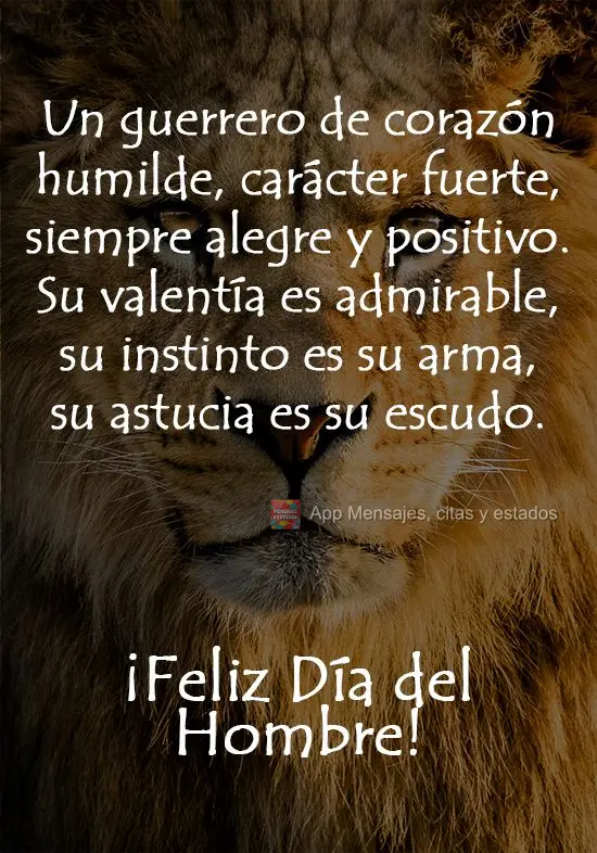 Um guerreiro de coração humilde, caráter forte, sempre alegre e positivo. Sua coragem é admirável, seu instinto é sua arma, sua cumplicidade é seu...