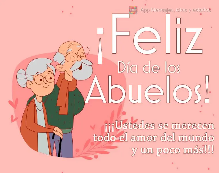 Vocês merecem todo amor do mundo e um pouco mais!!!
 Feliz dia dos Avós! 