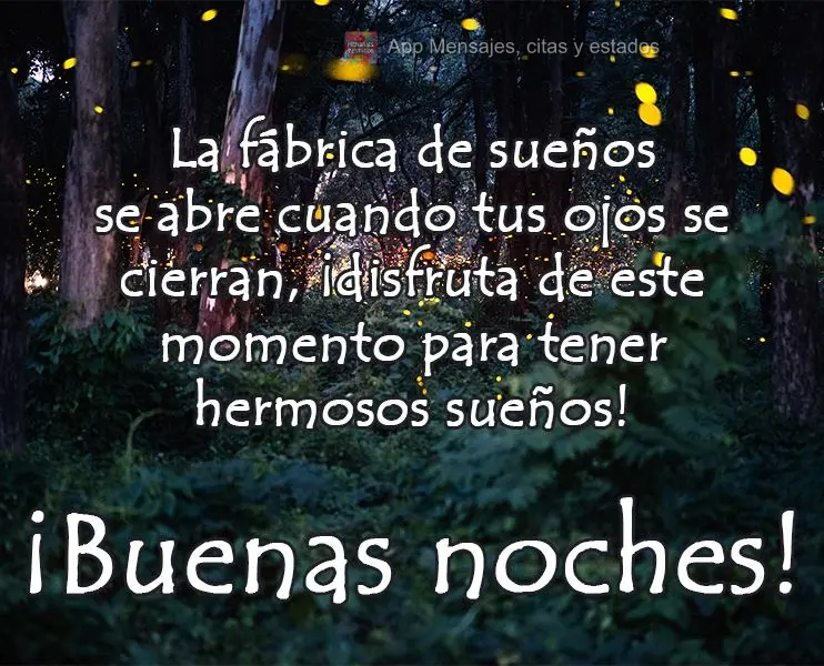 A fábrica de sonhos se abre quando seus olhos fecham, aproveite esse momento para ter lindos sonhos! 
 Boa Noite!