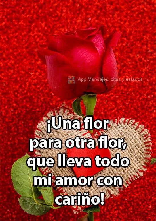 ¡Una flor para otra flor, que lleva todo mi amor con cariño!