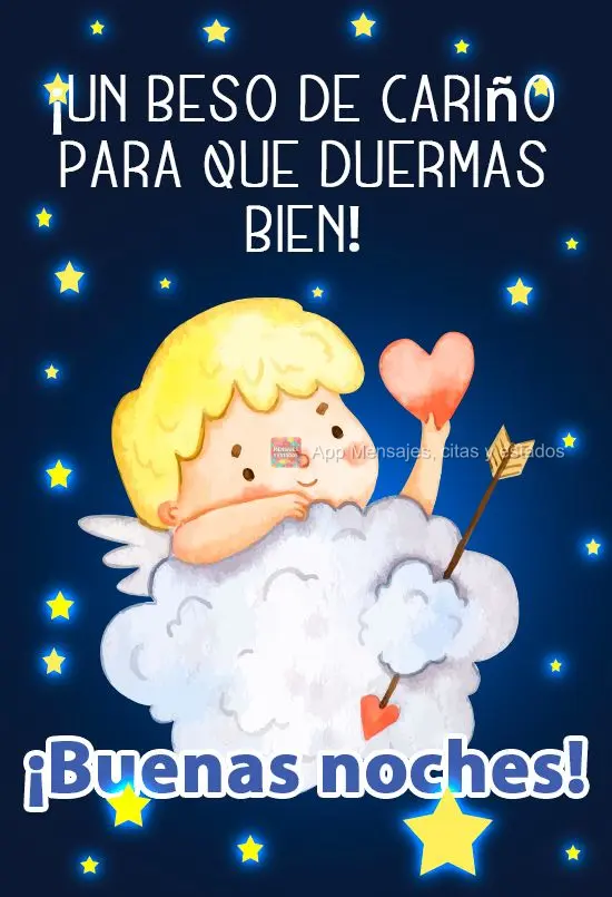 Um beijinho com carinho para que você durma bem!
  Boa Noite! 