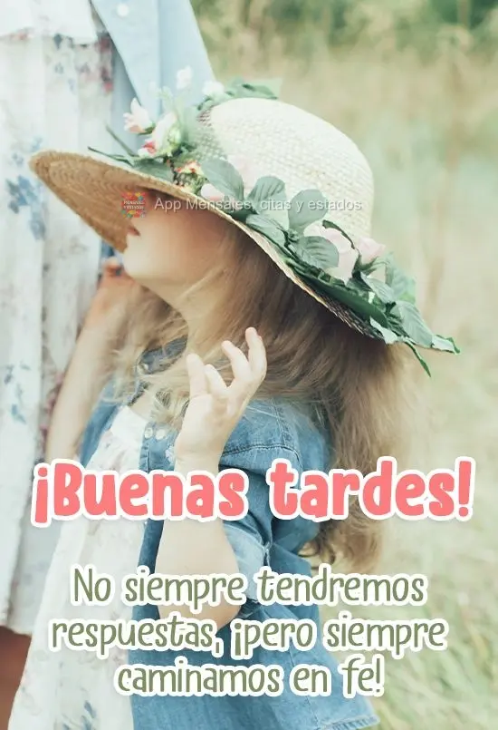 Nem sempre teremos respostas, mas sempre andaremos na fé!
 Boa tarde! 