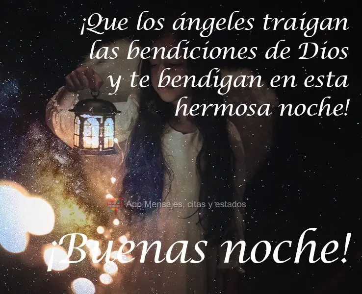 Que os anjos tragam as bênçãos de Deus, e te abençoe nesta bonita noite!
  Boa noite!
