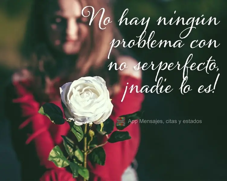 Tá tudo bem não ser perfeito, ninguém é!
