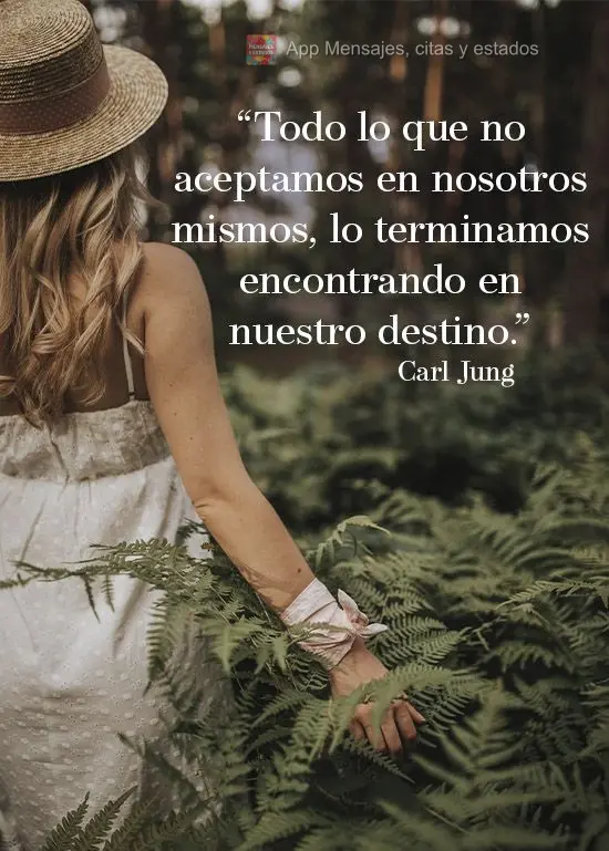 “Tudo aquilo que não enfrentamos em nós mesmos, acabamos encontrando em nosso destino.”  Carl Jung