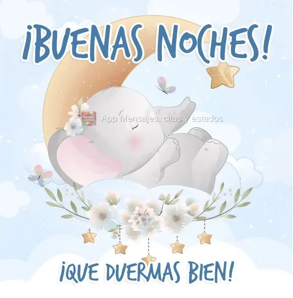 ¡Buenas noches! ¡Que duermas bien!
