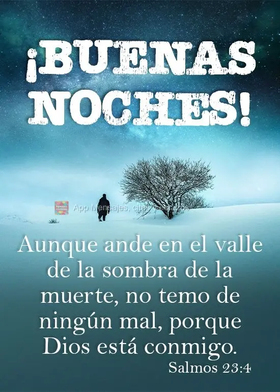 Ainda que eu ande no vale da sombra da morte, não temerei mal algum, pois Deus está comigo!  Boa noite! Salmos 23:4 
