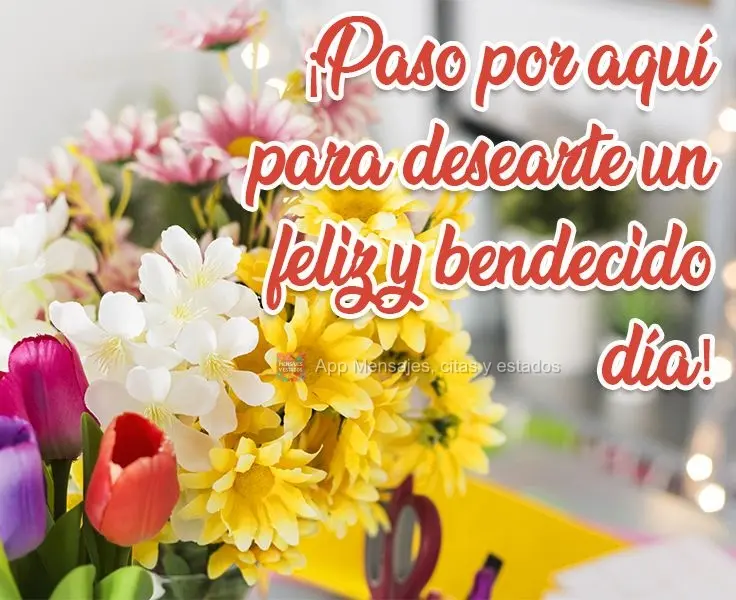 Passei aqui para desejar um feliz e lindo dia para você!
