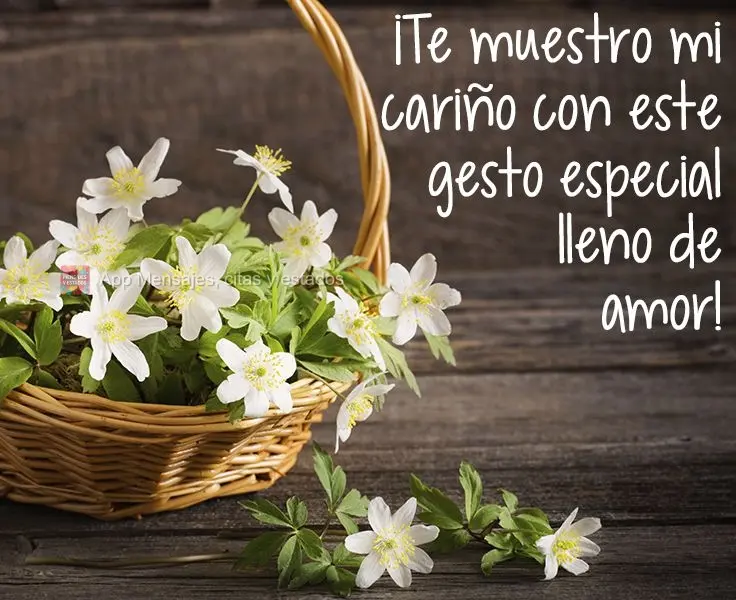 ¡Te muestro mi cariño con este gesto especial lleno de amor!