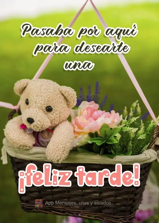 Passando para desejar uma... Boa tarde!