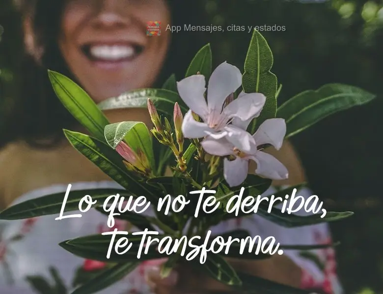 O que não te derruba te transforma!
