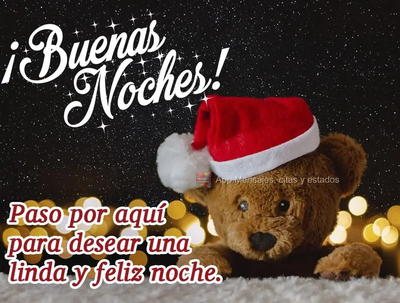 Paso por aquí para desear una linda y feliz noche. ¡Buenas noches!