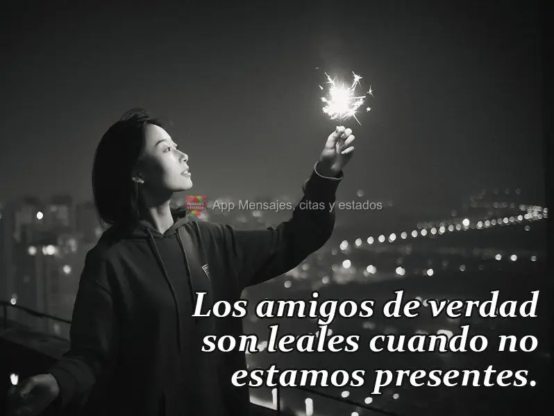 Los amigos de verdad son leales cuando no estamos presentes.