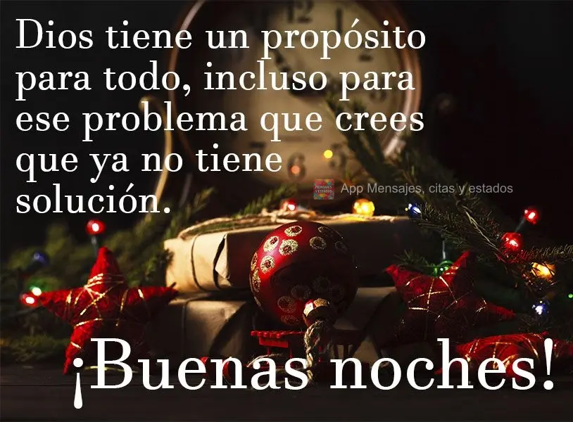 Deus tem um propósito para tudo, inclusive para aquele problema que você acha não ter mais solução!  Boa noite!