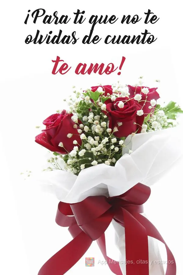 Pra você não esquecer o quanto eu amo você!