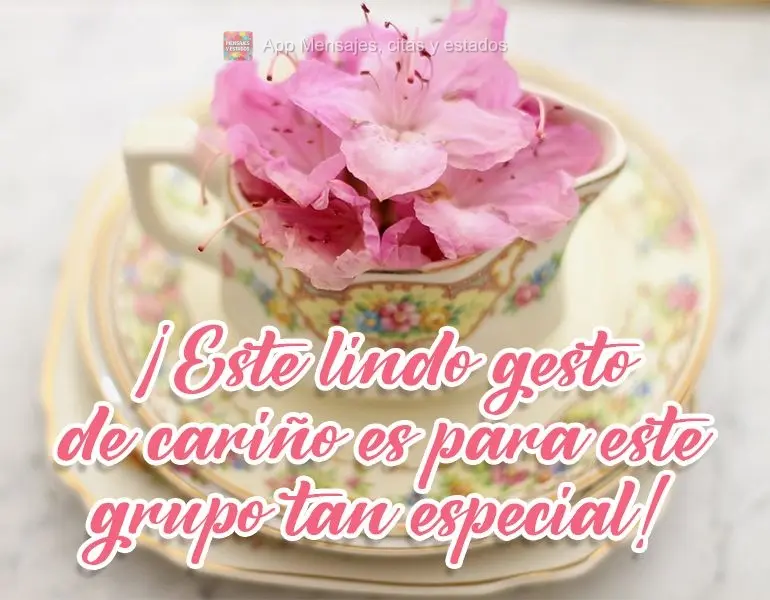 ¡Este lindo gesto de cariño es para este grupo tan especial!