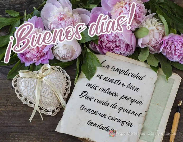 A simplicidade é o nosso bem mais precioso, porque Deus cuida de quem tem o coração bondoso.  Bom dia!