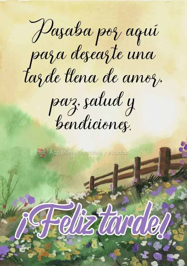 Passei aqui para desejar uma tarde cheia de amor, paz, saúde e bênçãos!  Feliz tarde!