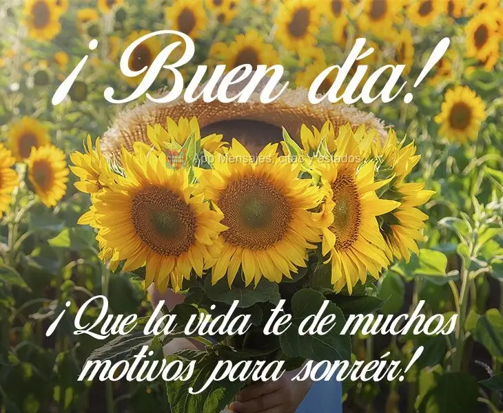 Que a vida lhe dê muitos motivos para sorrir!  Bom dia!