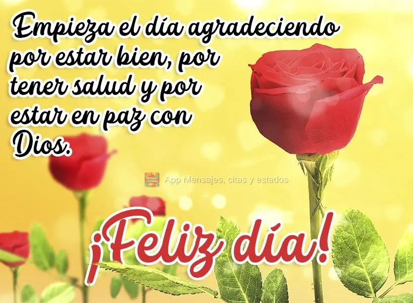 Comece o dia agradecendo por estar bem, com saúde e em paz com Deus! Bom dia! 