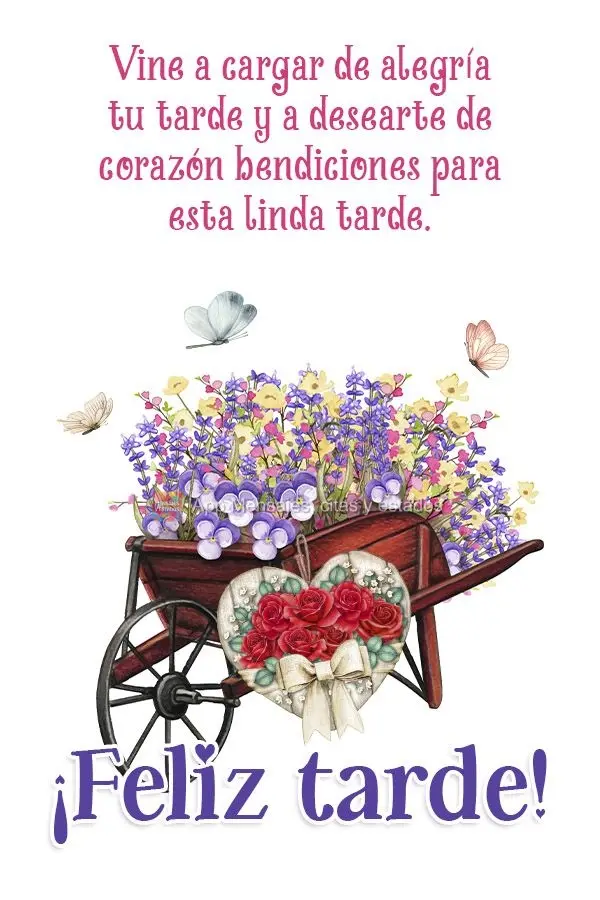 Vim deixar uma tarde carregada de alegria e um desejo, de coração, que você seja abençoado nesta linda tarde!  Boa tarde!