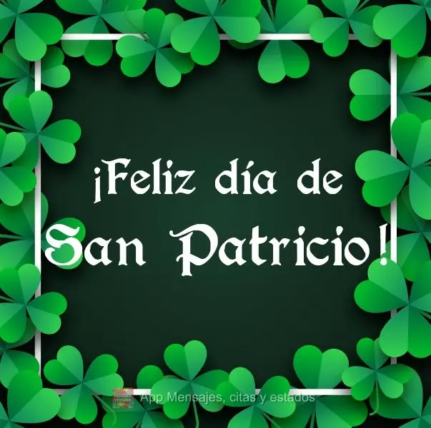 Feliz dia de São Patrício!