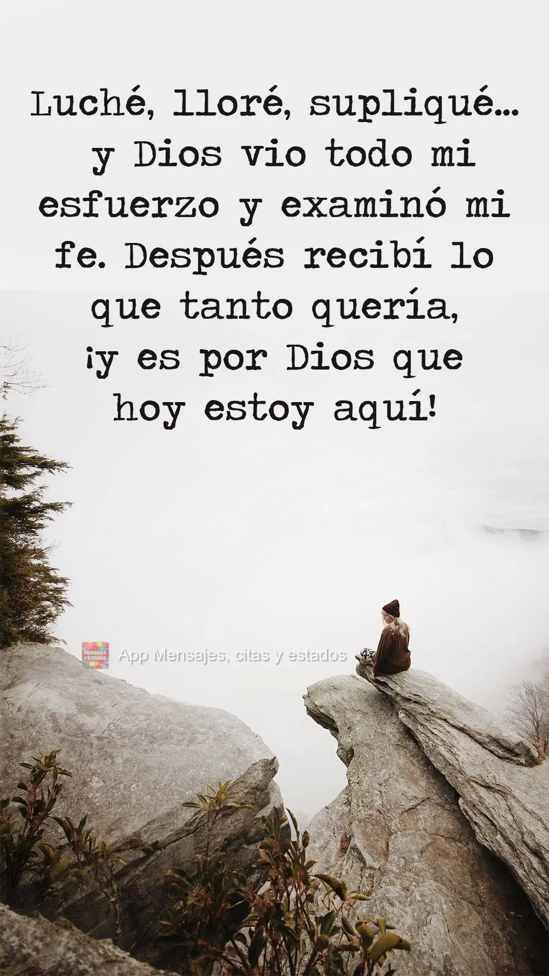 Eu lutei, eu chorei, eu supliquei...E Deus viu todo o meu esforço e mediu a minha fé, então eu recebi o que tanto desejei, e foi por Deus que hoje est...
