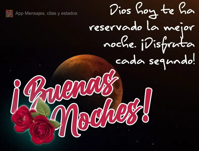 Deus reservou a melhor noite para você hoje. Aproveite cada segundo! Boa noite! 