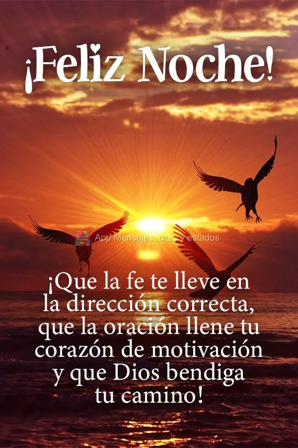 ¡Que la fe te lleve en la dirección correcta, que la oración llene tu corazón de motivación y que Dios bendiga tu camino! ¡Buenas noches!