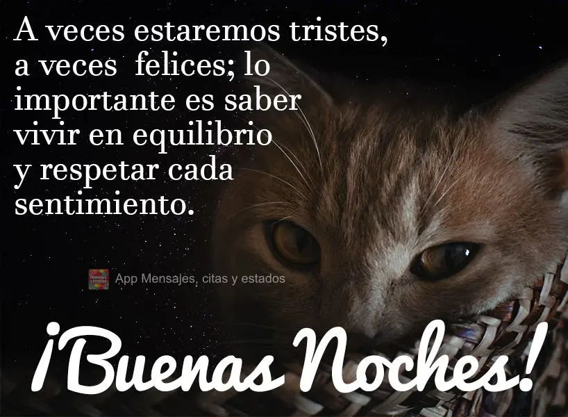 As vezes seremos tristes, as vezes seremos alegres; saibamos viver em equilíbrio e respeitar cada sentimento. Boa noite! 