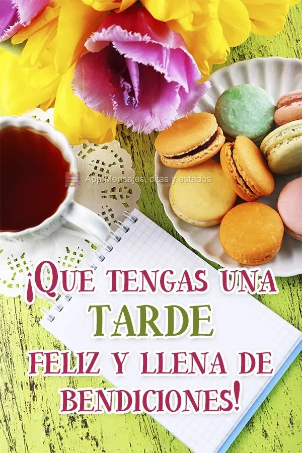 Tenha uma tarde feliz e cheia de bênçãos!