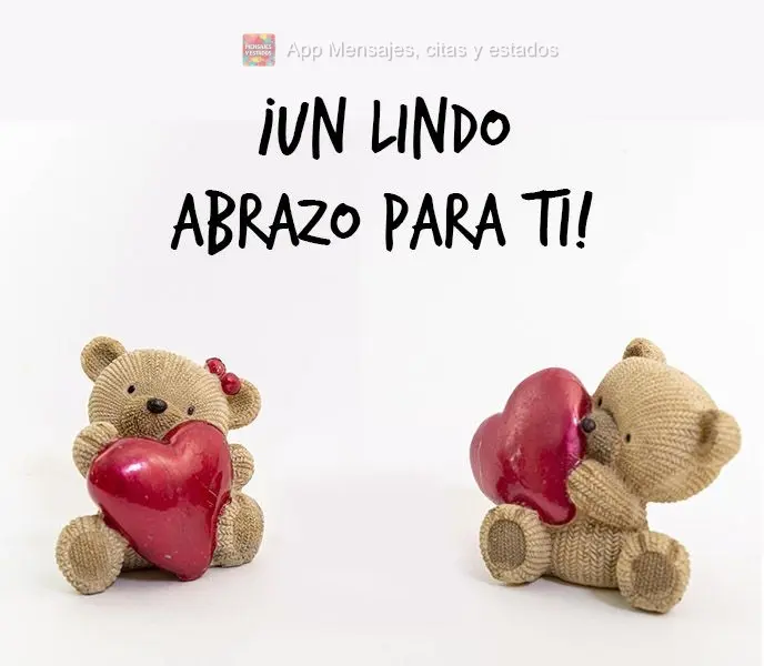 Um gostoso abraço para você!