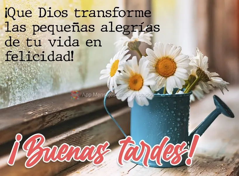 Que Deus transforme as pequenas alegrias da sua vida em uma eterna felicidade! Boa tarde! 